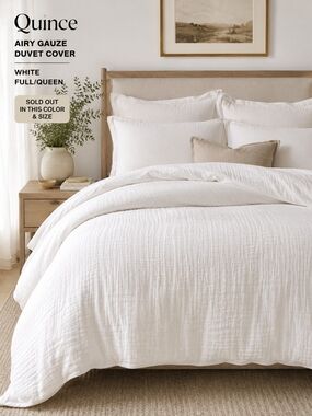 Quince Airy Gauze Duvet Cover White Full Queen NWT SOLD OUT